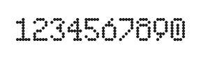 5×8数字点阵字体 ddN58AA1815