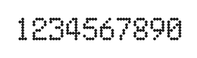5×8数字点阵字体 ddN58AA1817