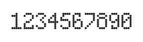 5×8数字点阵字体 ddN58AA1820