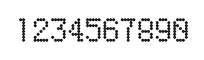 5×8数字点阵字体 ddN58AA1832