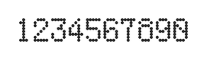 5×8数字点阵字体 ddN58AA1834