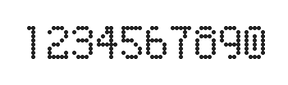 5×8数字点阵字体 ddN58AA1838