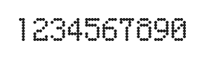 5×8数字点阵字体 ddN58AA1848