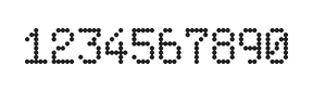 5×8数字点阵字体 ddN58AA1854