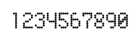 5×8数字点阵字体 ddN58AA1856