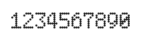 5×8数字点阵字体 ddN58AA1857