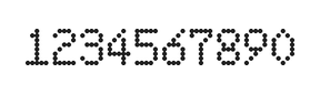 5×8数字点阵字体 ddN58AA1859