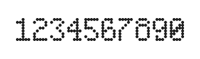 5×8数字点阵字体 ddN58AA1865