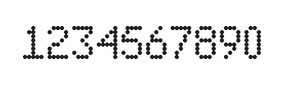 5×8数字点阵字体 ddN58AA1872