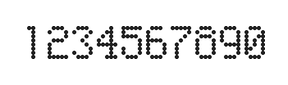 5×8数字点阵字体 ddN58AA1874