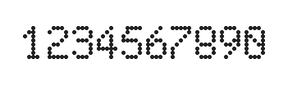 5×8数字点阵字体 ddN58AA1875