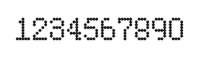 5×8数字点阵字体 ddN58AA1877