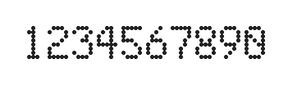 5×8数字点阵字体 ddN58AA1881