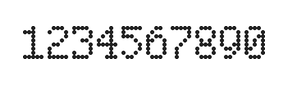 5×8数字点阵字体 ddN58AA1903