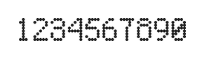 5×8数字点阵字体 ddN58AA1944