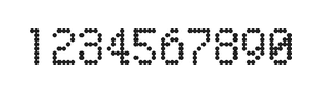 5×8数字点阵字体 ddN58AA1977