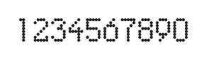 5×8数字点阵字体 ddN58AA1980
