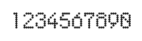 5×8数字点阵字体 ddN58AA1984