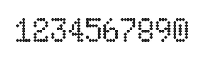 5×8数字点阵字体 ddN58AA1986