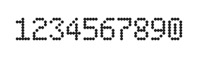 5×8数字点阵字体 ddN58AA1994