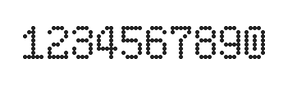 5×8数字点阵字体 ddN58AA1996