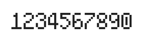 5×8数字点阵字体 ddN58AB0001