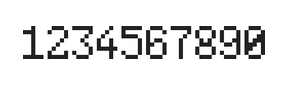 5×8数字点阵字体 ddN58AB0004