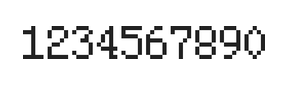 5×8数字点阵字体 ddN58AB0005
