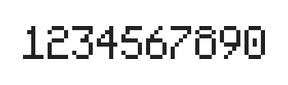 5×8数字点阵字体 ddN58AB0008