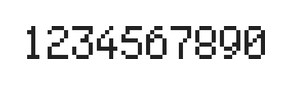 5×8数字点阵字体 ddN58AB0009