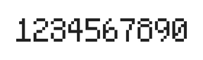5×8数字点阵字体 ddN58AB0010