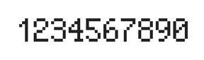 5×8数字点阵字体 ddN58AB0011