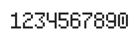 5×8数字点阵字体 ddN58AB0013