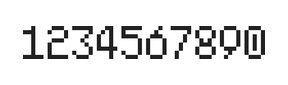 5×8数字点阵字体 ddN58AB0015