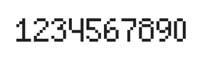 5×8数字点阵字体 ddN58AB0019