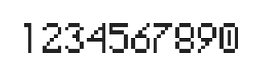 5×8数字点阵字体 ddN58AB0021