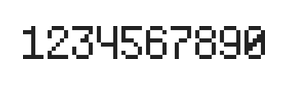 5×8数字点阵字体 ddN58AB0025