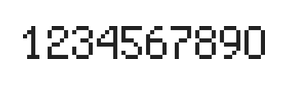 5×8数字点阵字体 ddN58AB0026