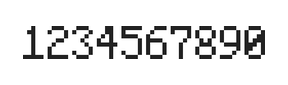 5×8数字点阵字体 ddN58AB0028
