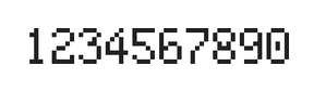 5×8数字点阵字体 ddN58AB0029