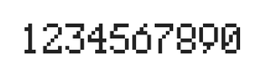 5×8数字点阵字体 ddN58AB0035