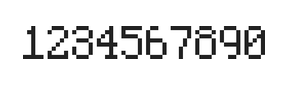 5×8数字点阵字体 ddN58AB0046
