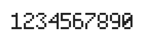 5×8数字点阵字体 ddN58AB0049