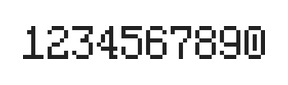 5×8数字点阵字体 ddN58AB0052