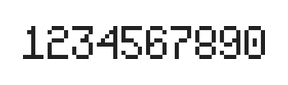 5×8数字点阵字体 ddN58AB0053