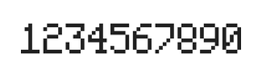 5×8数字点阵字体 ddN58AB0054