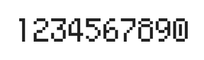 5×8数字点阵字体 ddN58AB0058