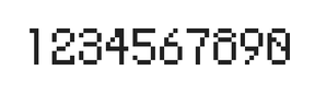 5×8数字点阵字体 ddN58AB0066