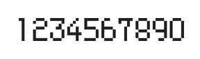 5×8数字点阵字体 ddN58AB0071