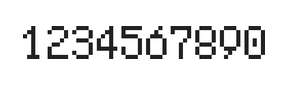 5×8数字点阵字体 ddN58AB0072